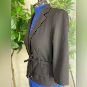 Black Blazer W/ Attached Tie Belt/ Branded By NYCC/ Size M
